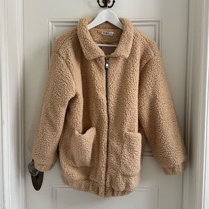Beige Kids Sherpa Jacket